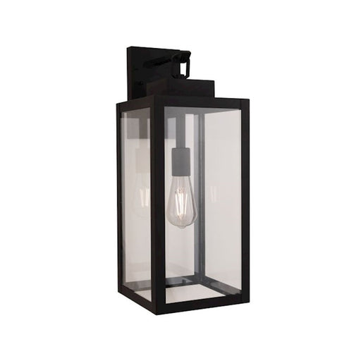 Craftmade Marin 1 Light 20.13" Outdoor Lantern, Textured Black/Clear