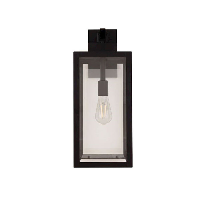Craftmade Marin 1 Light 20.13" Outdoor Lantern, Textured Black/Clear