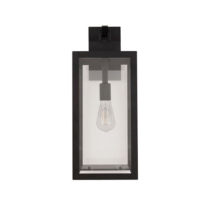 Craftmade Marin 1 Light 20.13" Outdoor Lantern, Textured Black/Clear
