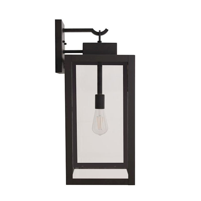 Craftmade Marin 1 Light 24" Outdoor Lantern, Textured Black/Clear