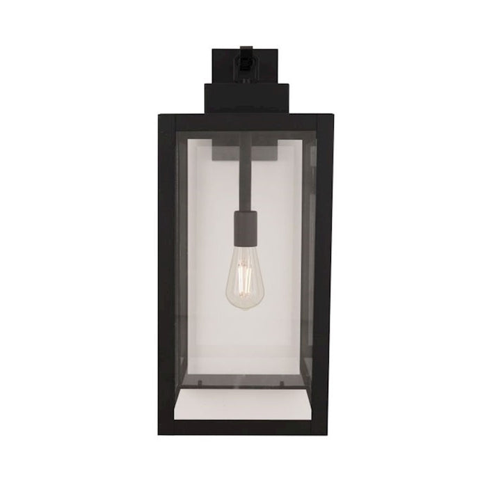 Craftmade Marin 1 Light 24" Outdoor Lantern, Textured Black/Clear