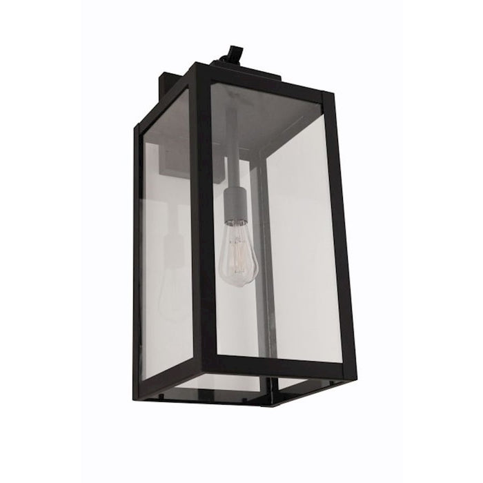 Craftmade Marin 1 Light 24" Outdoor Lantern, Textured Black/Clear