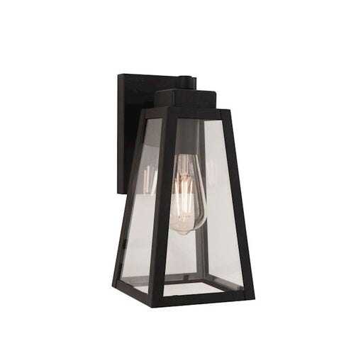 Craftmade Sorano 1 Light 11.63" Outdoor Lantern, Black/Clear