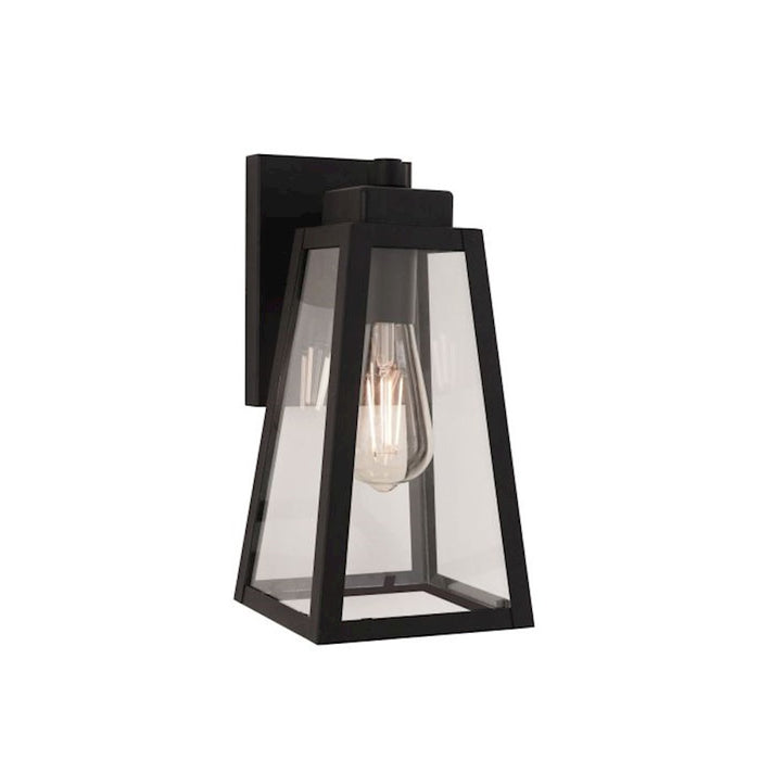 Craftmade Sorano 1 Light 11.63" Outdoor Lantern, Black/Clear