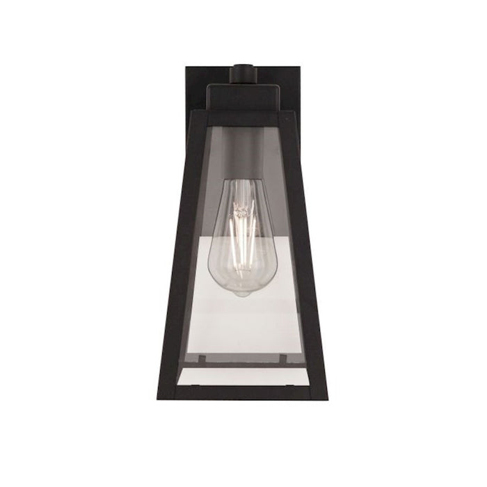 Craftmade Sorano 1 Light 11.63" Outdoor Lantern, Black/Clear
