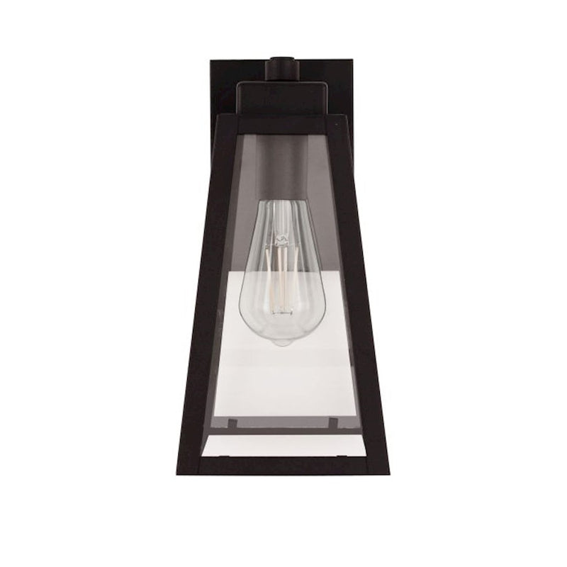 Craftmade Sorano 1 Light 11.63" Outdoor Lantern, Black/Clear