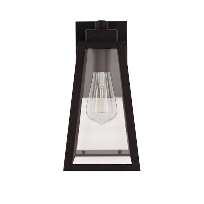 Craftmade Sorano 1 Light 11.63" Outdoor Lantern, Black/Clear
