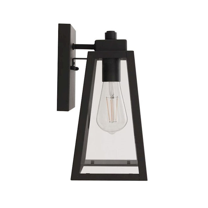 Craftmade Sorano 1 Light 11.63" Outdoor Lantern, Black/Clear