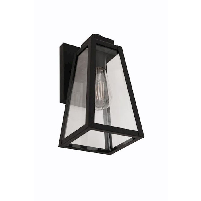 Craftmade Sorano 1 Light 11.63" Outdoor Lantern, Black/Clear