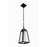 Craftmade Sorano 1 Light Outdoor Pendant, Textured Black/Clear