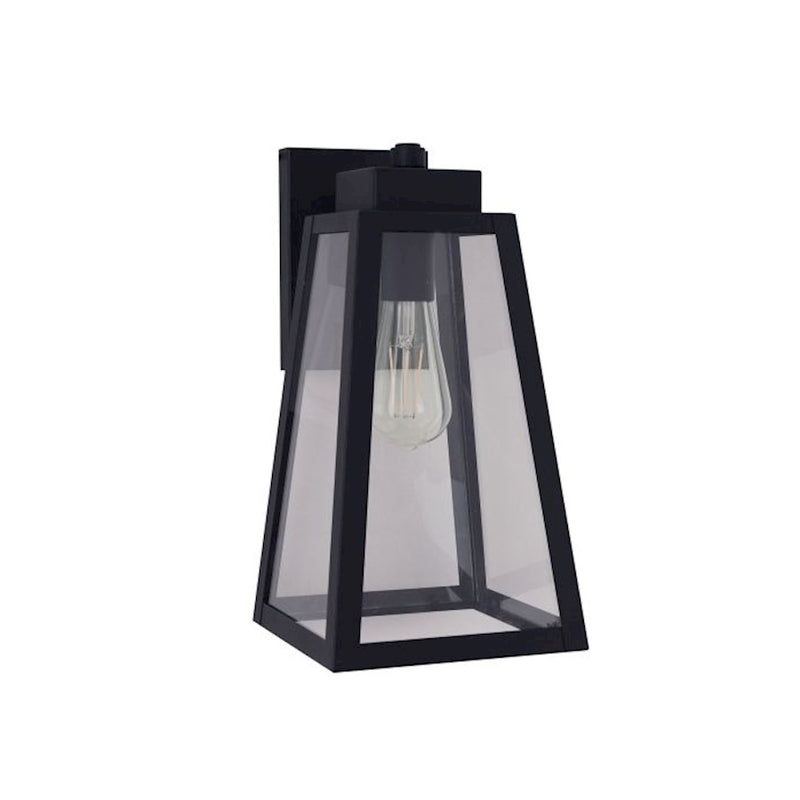 Craftmade Sorano 1 Light 13.88" Outdoor Lantern, Black/Clear