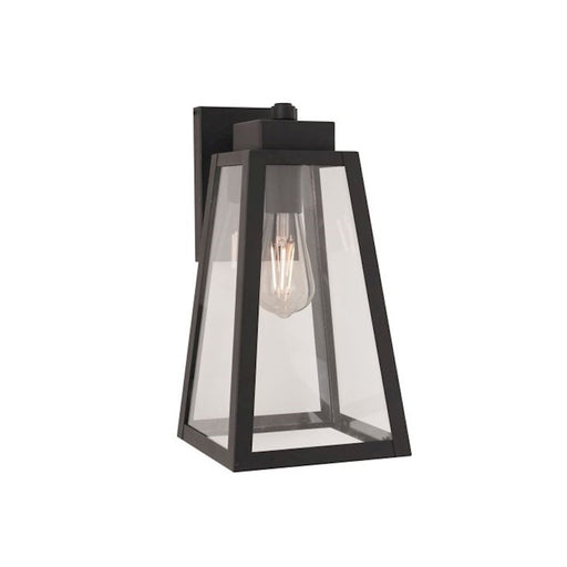 Craftmade Sorano 1 Light 13.88" Outdoor Lantern, Black/Clear