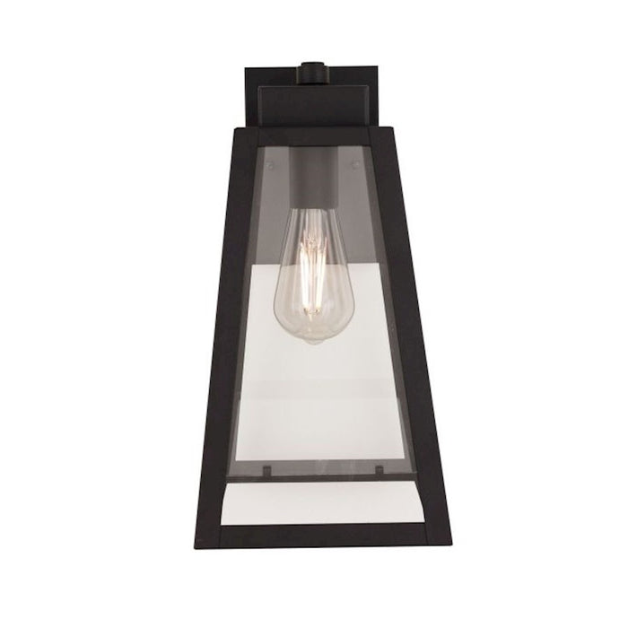 Craftmade Sorano 1 Light 13.88" Outdoor Lantern, Black/Clear
