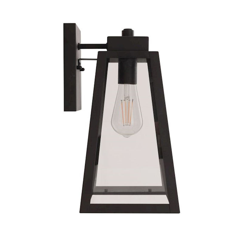 Craftmade Sorano 1 Light 13.88" Outdoor Lantern, Black/Clear