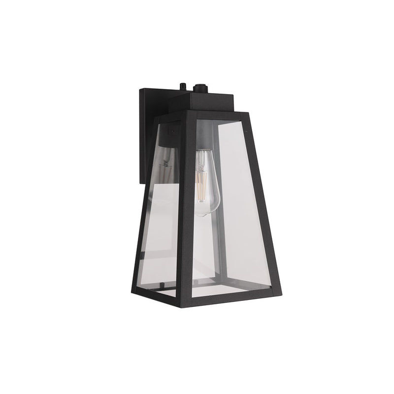 Craftmade Sorano 1Lt 13.88" Outdoor Lantern, Black/PC/Dusk-to-Dawn