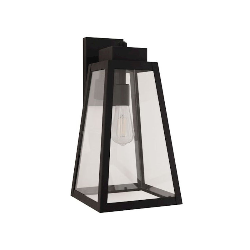 Craftmade Sorano 1 Light 16.75" Outdoor Lantern, Black/Clear