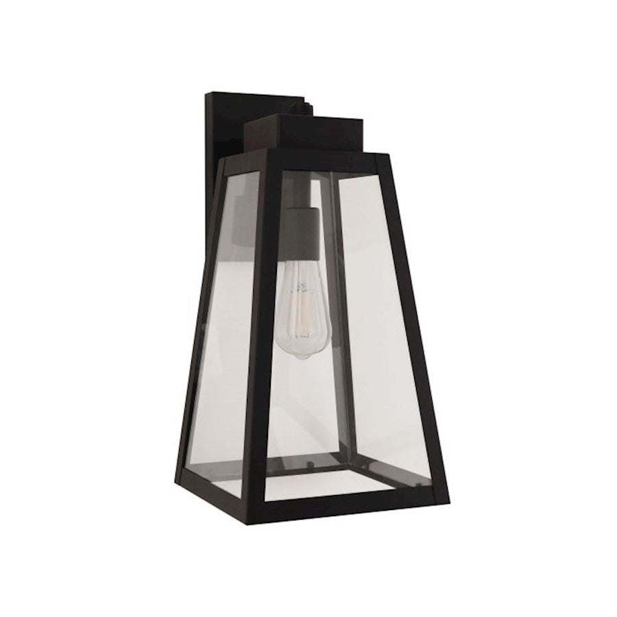 Craftmade Sorano 1 Light 16.75" Outdoor Lantern, Black/Clear - ZA6924-TB