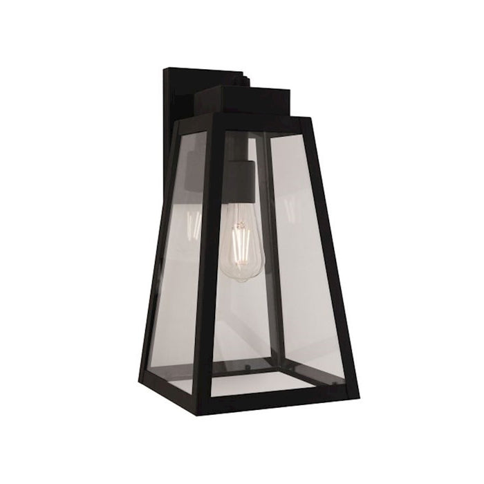 Craftmade Sorano 1 Light 16.75" Outdoor Lantern, Black/Clear