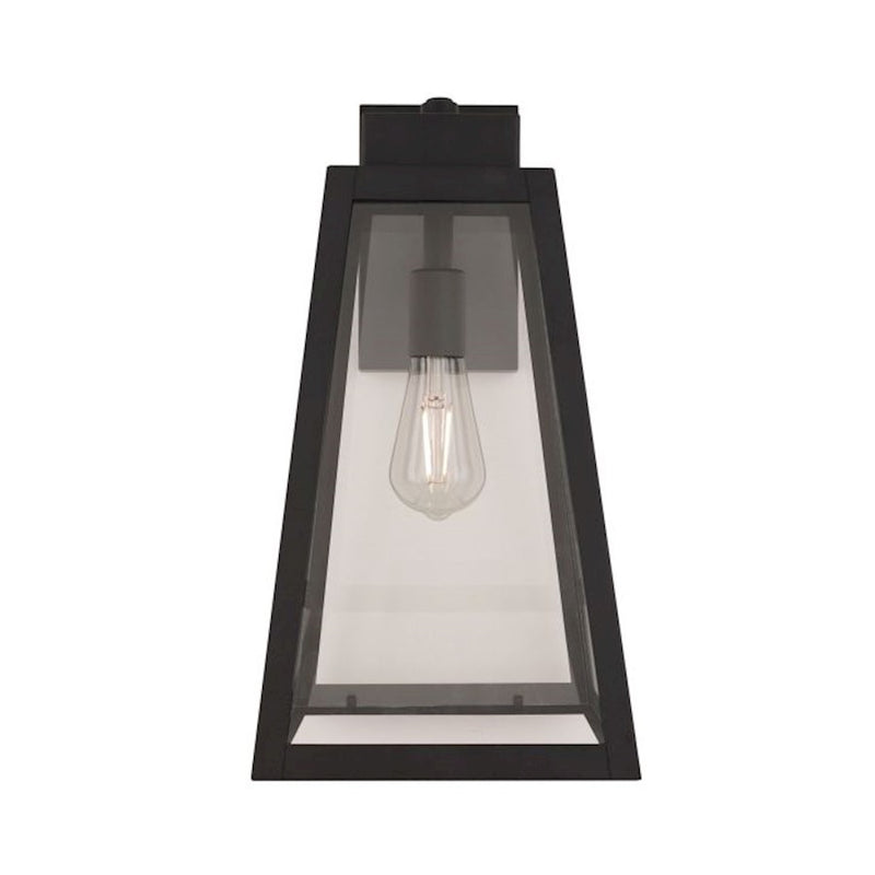 Craftmade Sorano 1 Light 16.75" Outdoor Lantern, Black/Clear