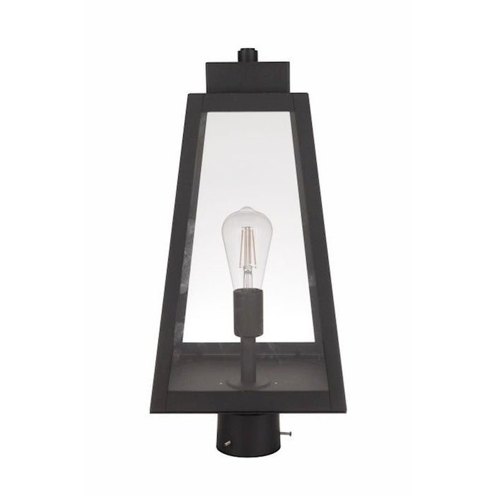 Craftmade Sorano 1 Light Outdoor Post Mount, Textured Black/Clear
