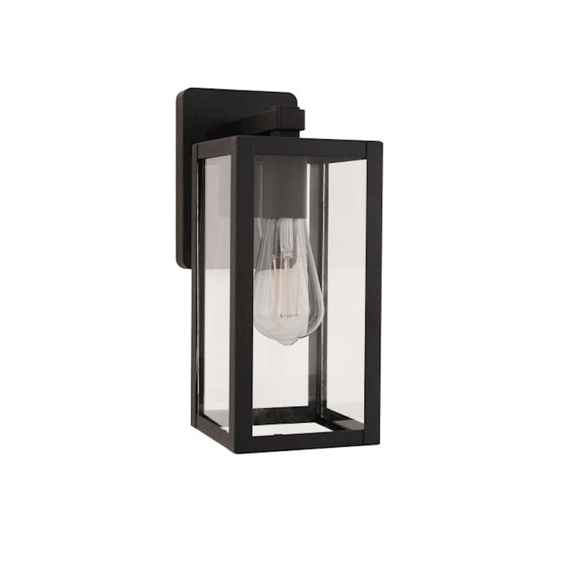Craftmade Harris 1 Light 12.13" Outdoor Lantern, Black/Clear