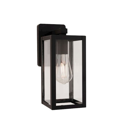 Craftmade Harris 1 Light 12.13" Outdoor Lantern, Black/Clear