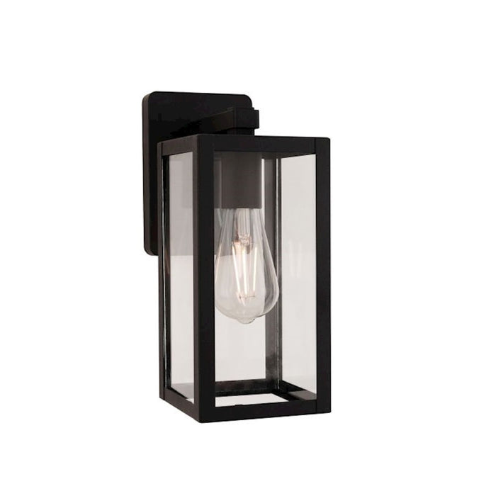 Craftmade Harris 1 Light 12.13" Outdoor Lantern, Black/Clear