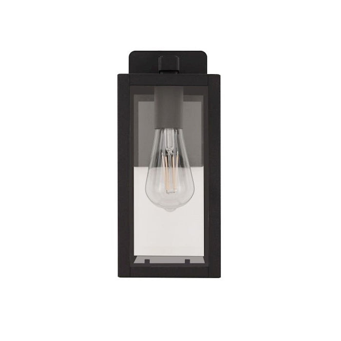 Craftmade Harris 1 Light 12.13" Outdoor Lantern, Black/Clear