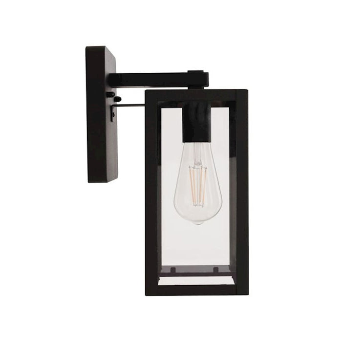 Craftmade Harris 1 Light 12.13" Outdoor Lantern, Black/Clear