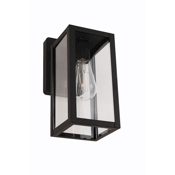 Craftmade Harris 1 Light 12.13" Outdoor Lantern, Black/Clear