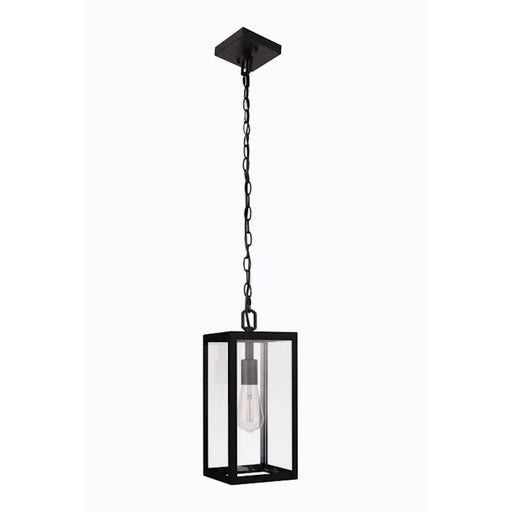 Craftmade Harris 1 Light Outdoor Pendant , Textured Black/Clear - ZA7111-TB