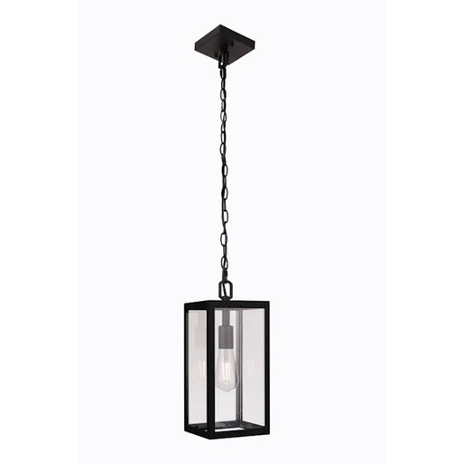 Craftmade Harris 1 Light Outdoor Pendant , Textured Black/Clear