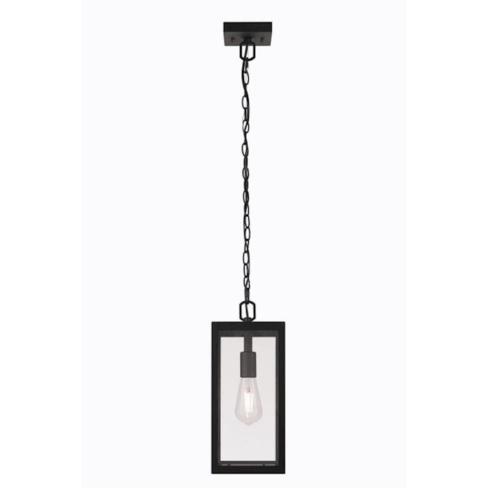 Craftmade Harris 1 Light Outdoor Pendant , Textured Black/Clear