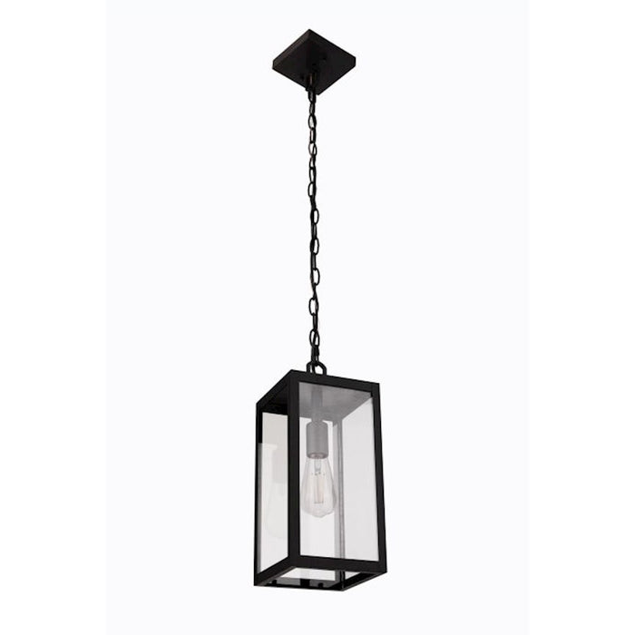 Craftmade Harris 1 Light Outdoor Pendant , Textured Black/Clear