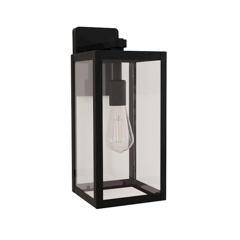 Craftmade Harris 1 Light 15.63" Outdoor Lantern, Black/Clear