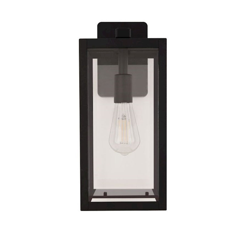 Craftmade Harris 1 Light 15.63" Outdoor Lantern, Black/Clear