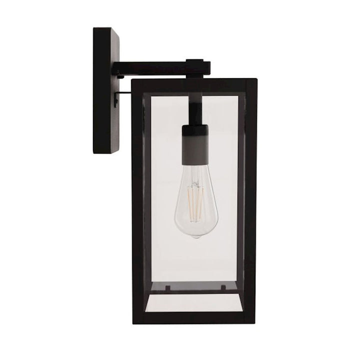Craftmade Harris 1 Light 15.63" Outdoor Lantern, Black/Clear