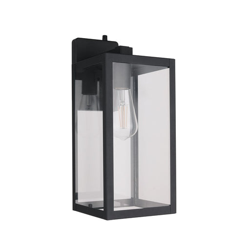 Craftmade Harris 1Lt 15.63" Outdoor Lantern, Black/PC/Dusk-to-Dawn
