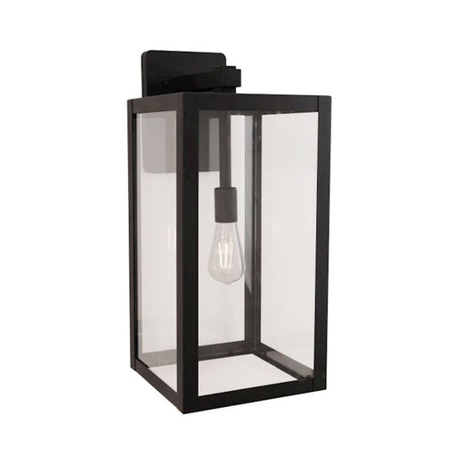 Craftmade Harris 1 Light 22.25" Outdoor Lantern, Black/Clear