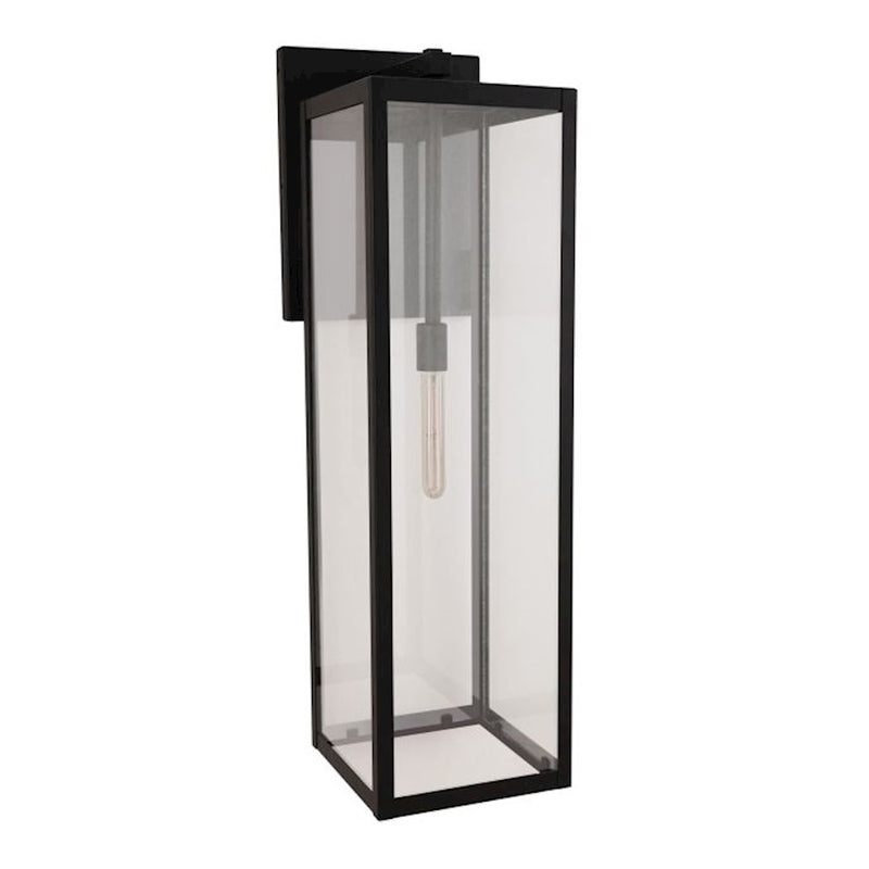 Craftmade Harris 1 Light 30" Outdoor Lantern, Textured Black/Clear