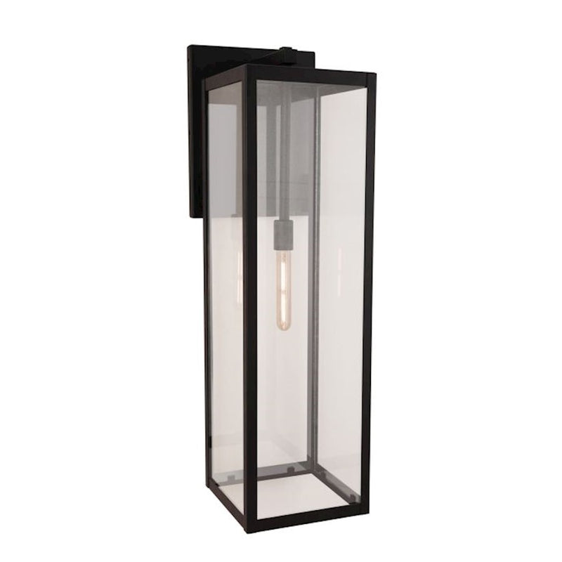 Craftmade Harris 1 Light 30" Outdoor Lantern, Textured Black/Clear