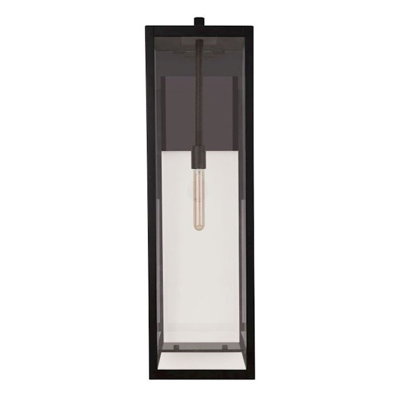 Craftmade Harris 1 Light 30" Outdoor Lantern, Textured Black/Clear