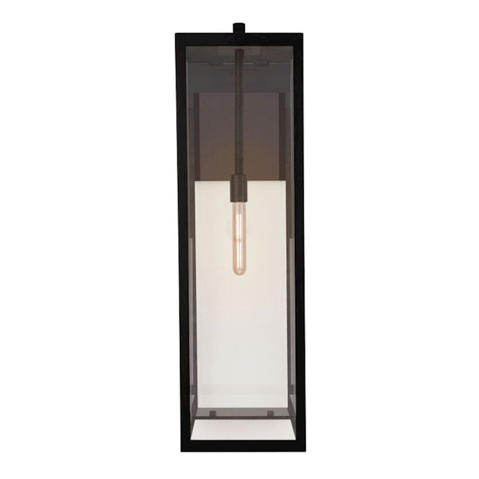 Craftmade Harris 1 Light 30" Outdoor Lantern, Textured Black/Clear