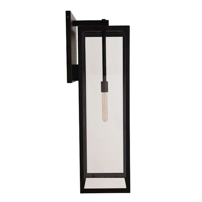 Craftmade Harris 1 Light 30" Outdoor Lantern, Textured Black/Clear