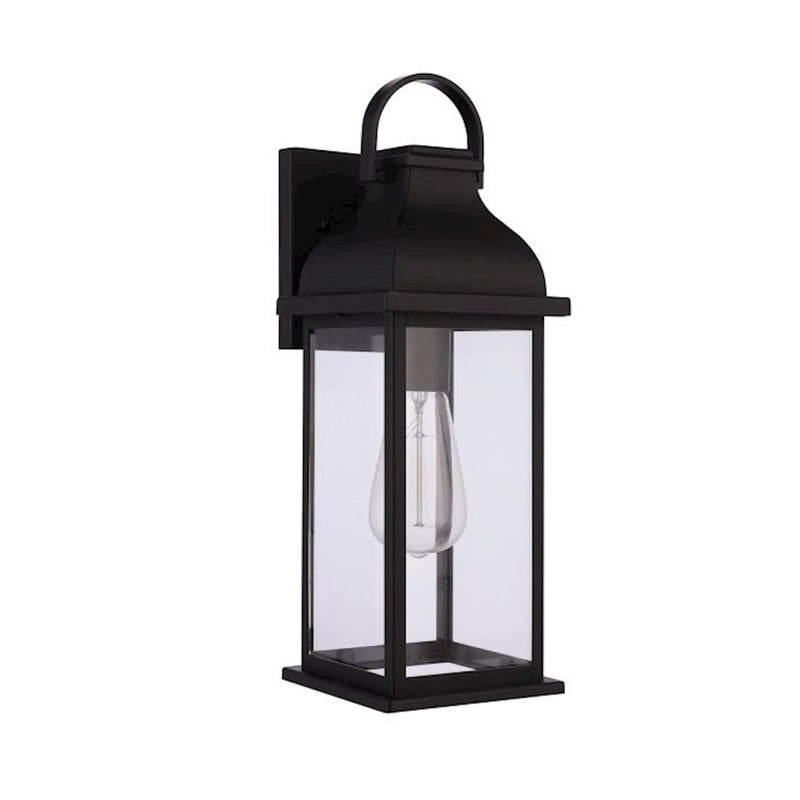 Craftmade Bent Tree 1 Light Outdoor Wall Lantern, Midnight/Clear