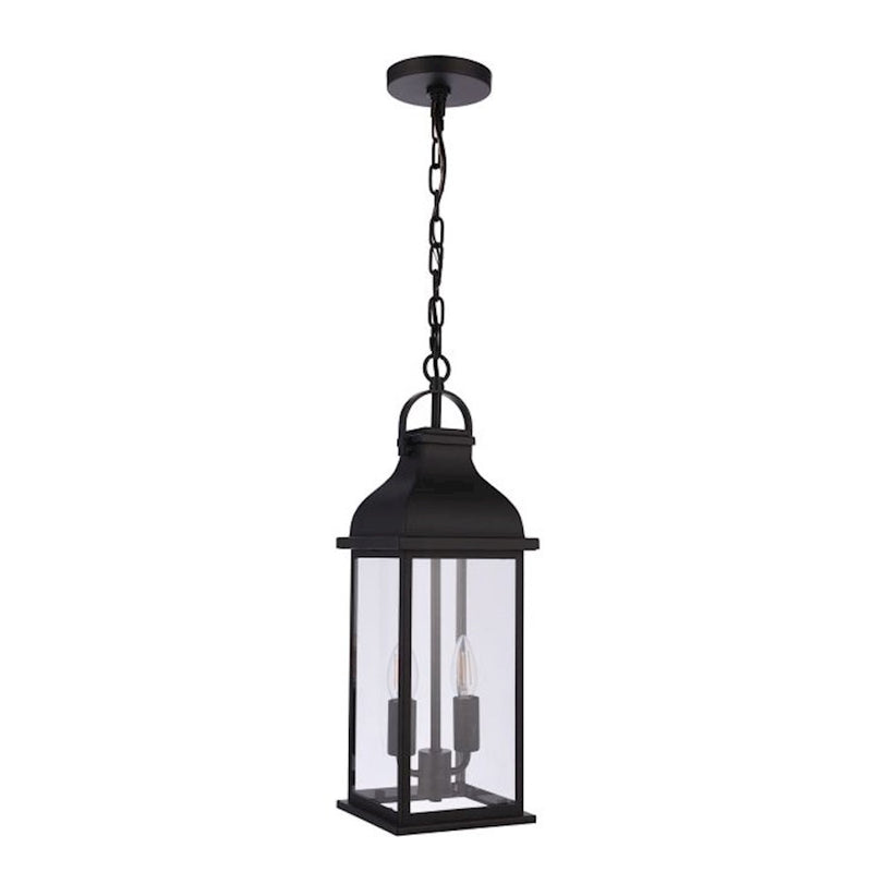 Craftmade Bent Tree 2 Light Outdoor Pendant, Midnight/Clear