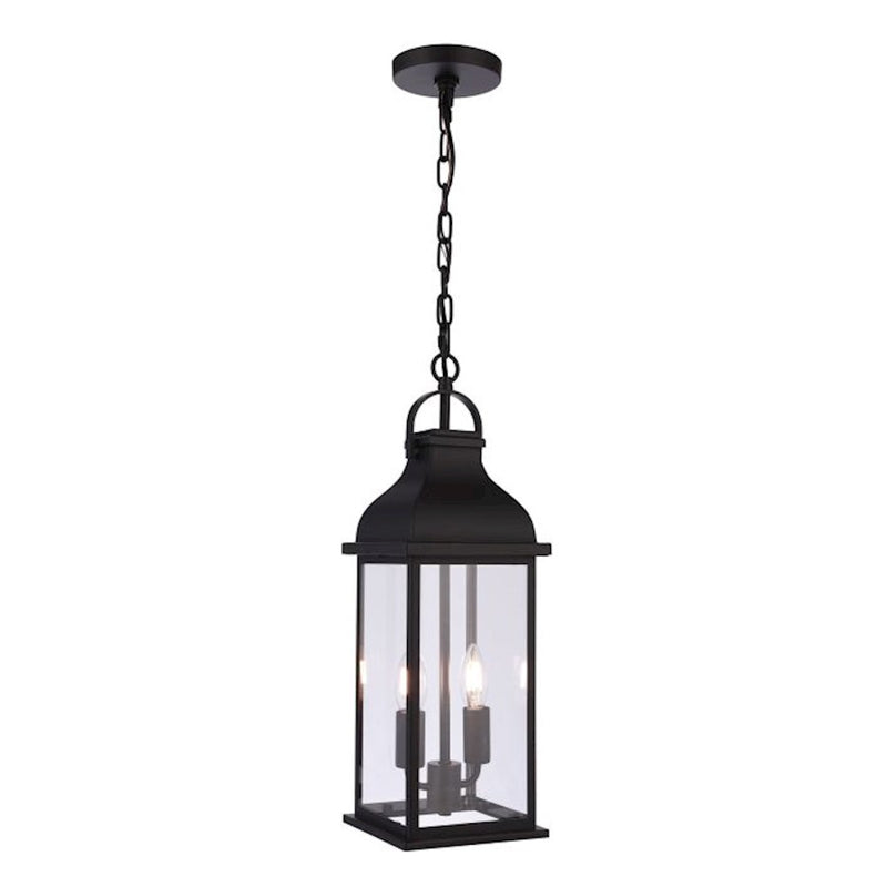 Craftmade Bent Tree 2 Light Outdoor Pendant, Midnight/Clear