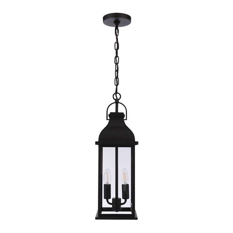 Craftmade Bent Tree 2 Light Outdoor Pendant, Midnight/Clear