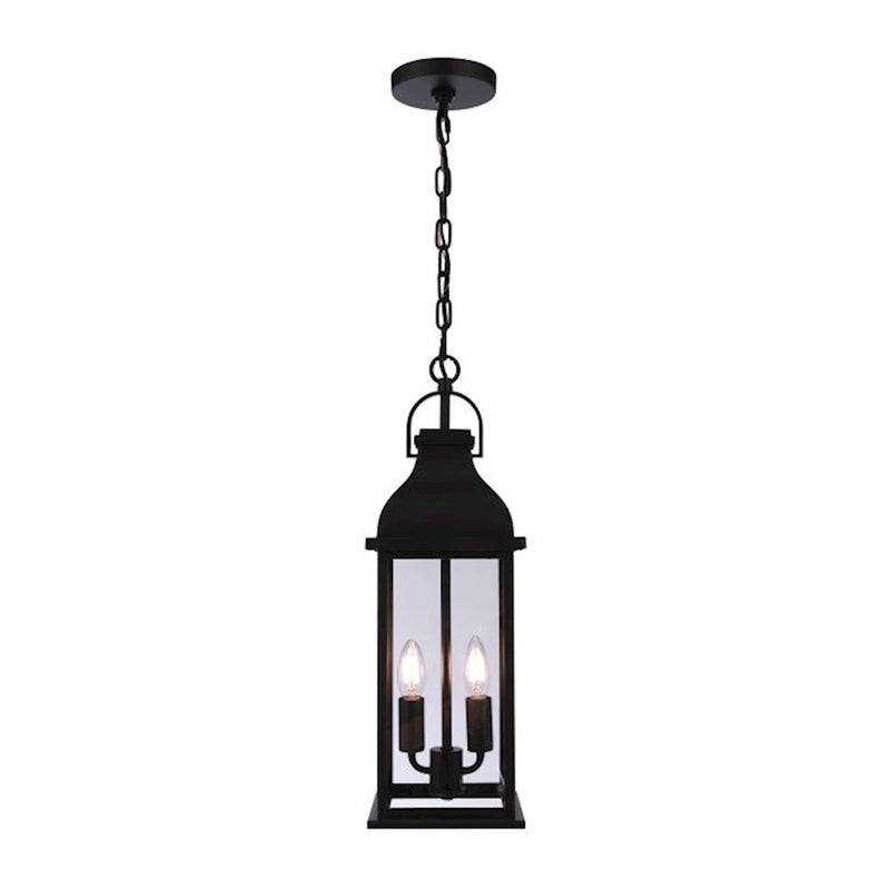 Craftmade Bent Tree 2 Light Outdoor Pendant, Midnight/Clear