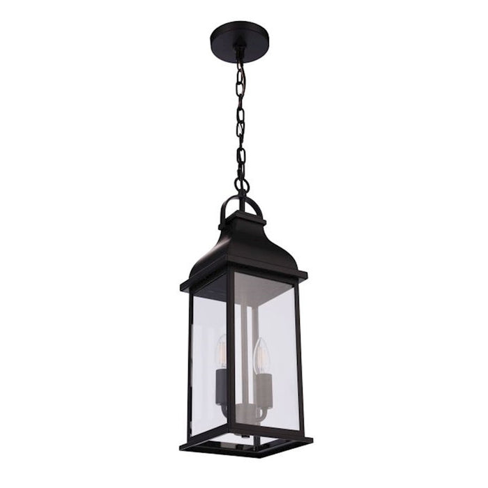 Craftmade Bent Tree 2 Light Outdoor Pendant, Midnight/Clear